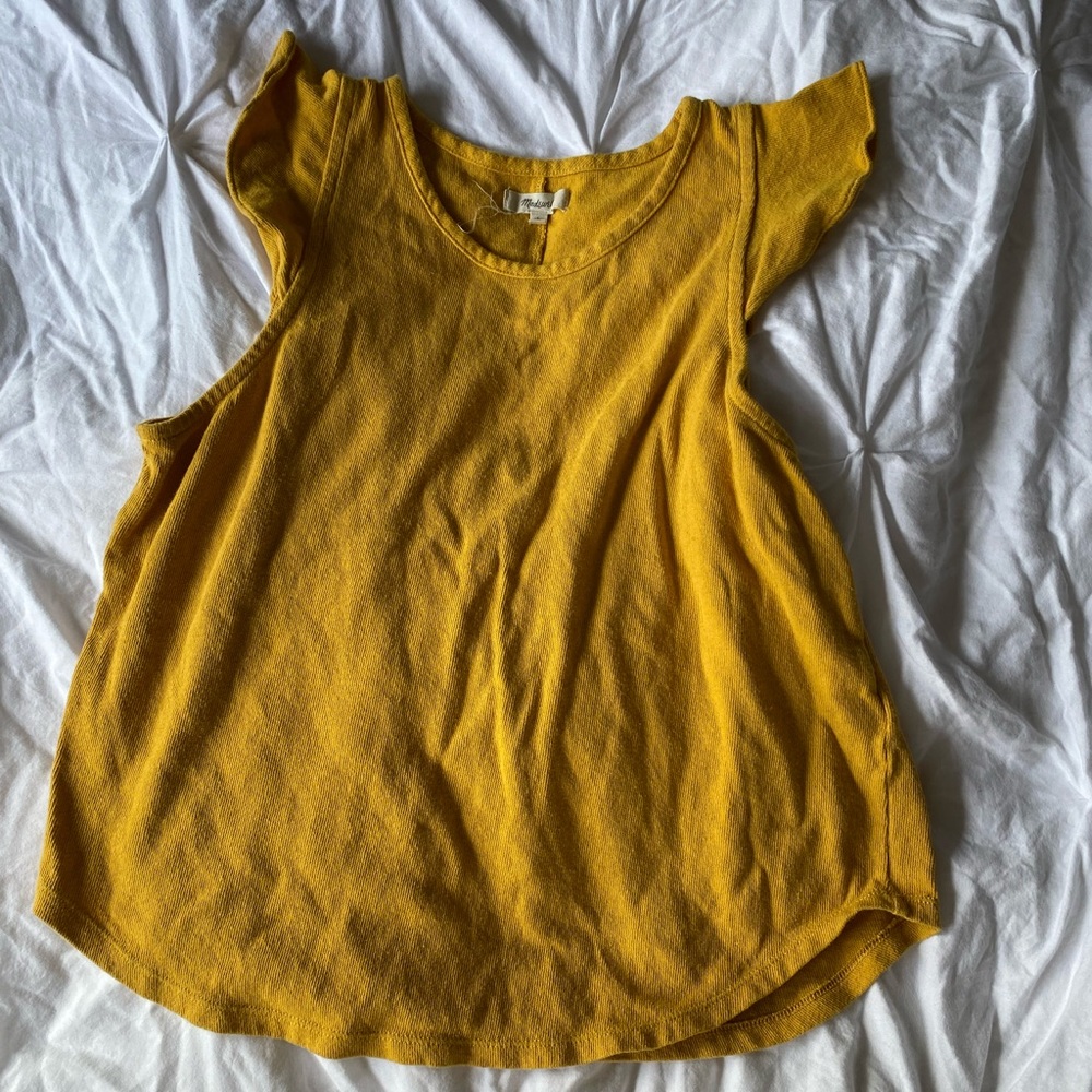 Madewell Mustard Sleeveless Tank L